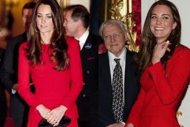 Księżna Kate w czerwieni z gwiazdami kina!