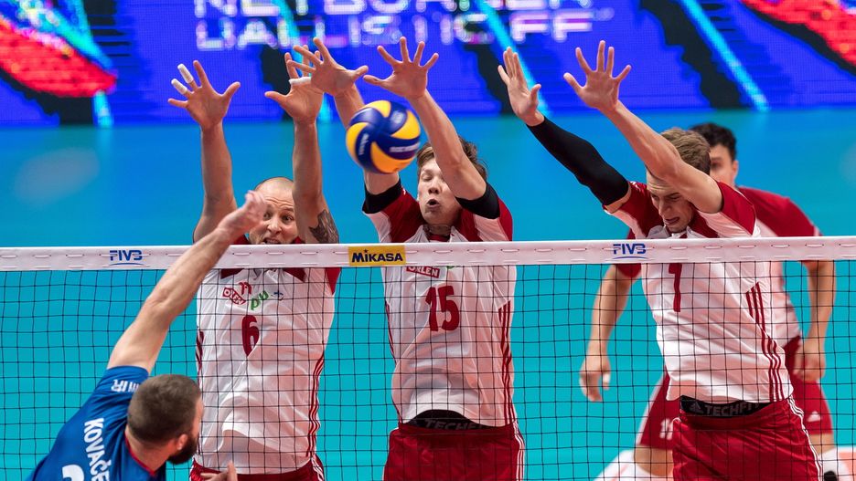 Mecz siatkówki: Polska - Serbia.