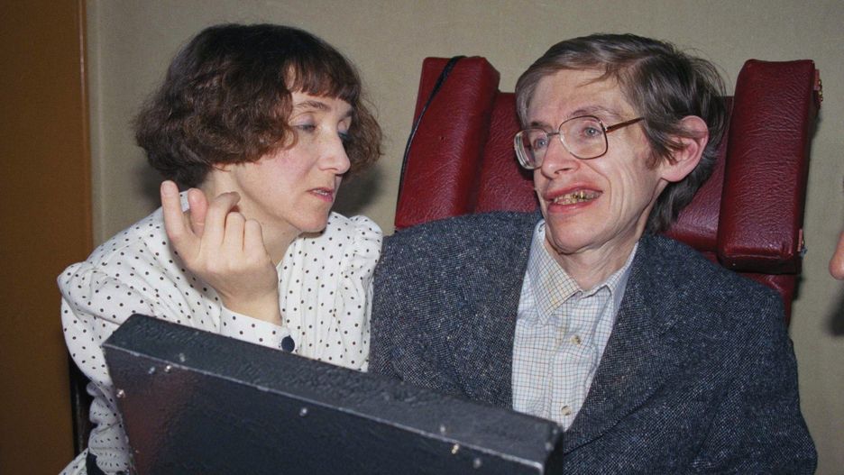 Stephen Hawking z pierwszą żoną Jane Wilde.