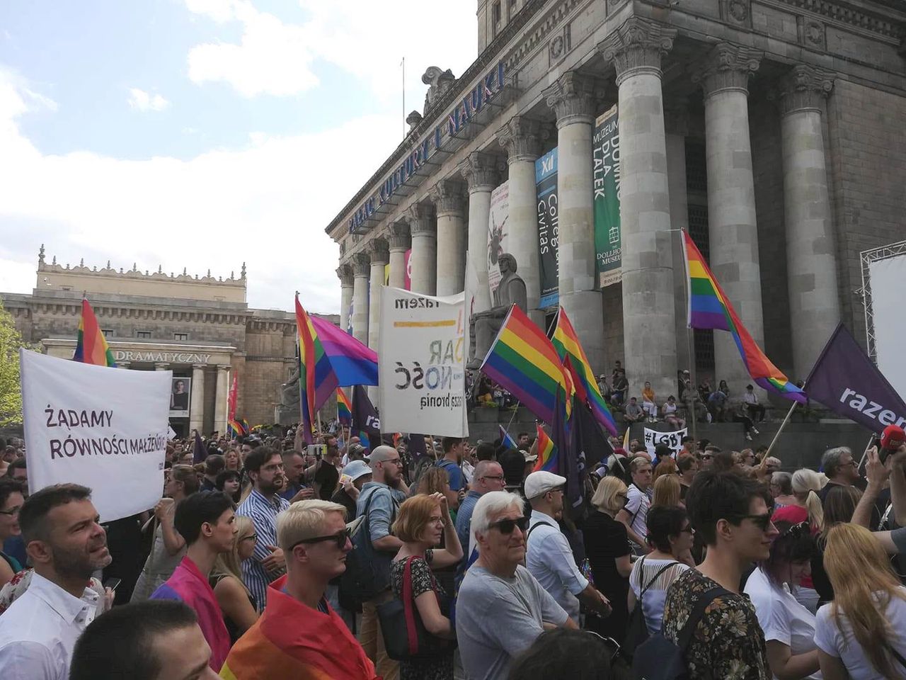 Warszawa Solidarna z Białymstokiem. Wiec przeciw homofobii i przemocy