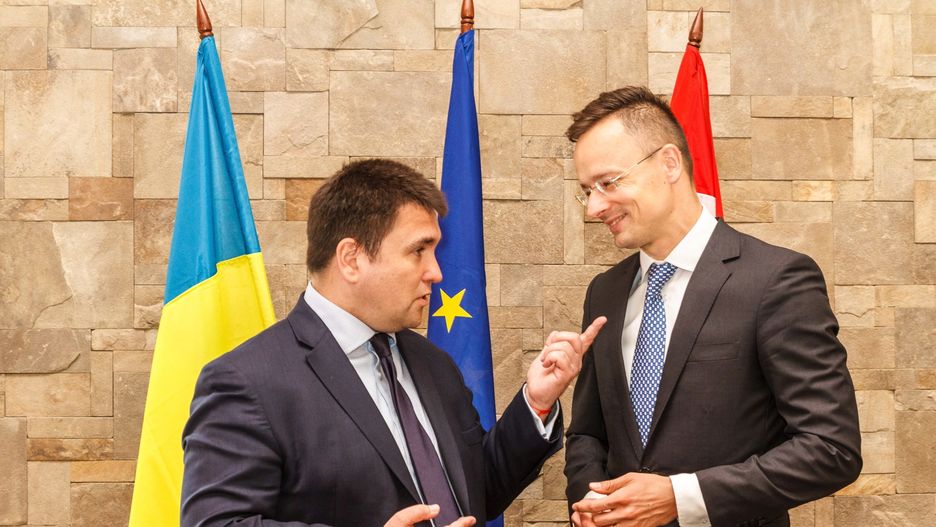 Szefowie dyplomacji Ukrainy i Węgier: Pawło Klimkin i Peter Szijjarto