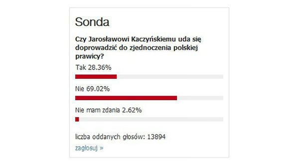 Wyniki internetowej sondy WP.PL. Tak głosowali internauci