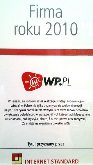 Wirtualna Polska Firmą Roku 2010