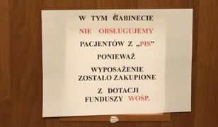 "Nie obsługuję pacjentów z PiS". Ostry komentarz kierownictwa przychodni, w której pracuje lekarz