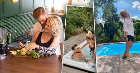 Basen, jacuzzi, stylowe wnętrza. Zosia Zborowska i Andrzej Wrona mieszkają jak hollywoodzkie gwiazdy