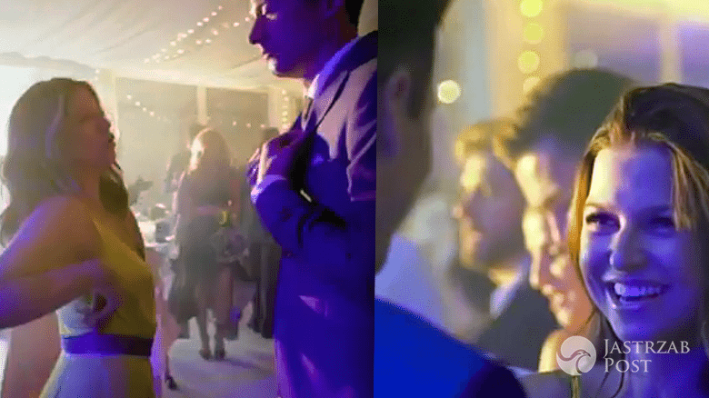 Robert Anna Lewandowscy na weselu taniec