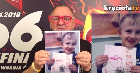 Chłopiec narysował Jurka Owsiaka i podbił serca internautów. Jest wzruszająca odpowiedź