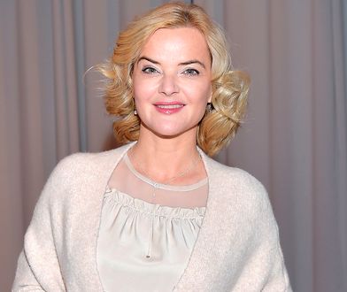 Zamachowska na prezentacji biżuterii. Uwagę zwracał jeden szczegół