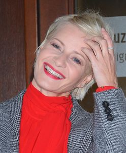 Małgorzata Kożuchowska w czerni na premierze "Procederu". Wyglądała fenomenalnie