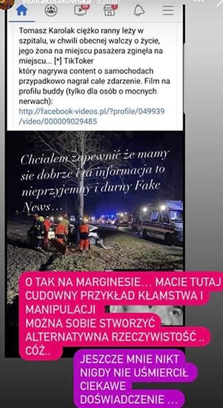 Viola Kołakowska reaguje na fake newsa na jej temat