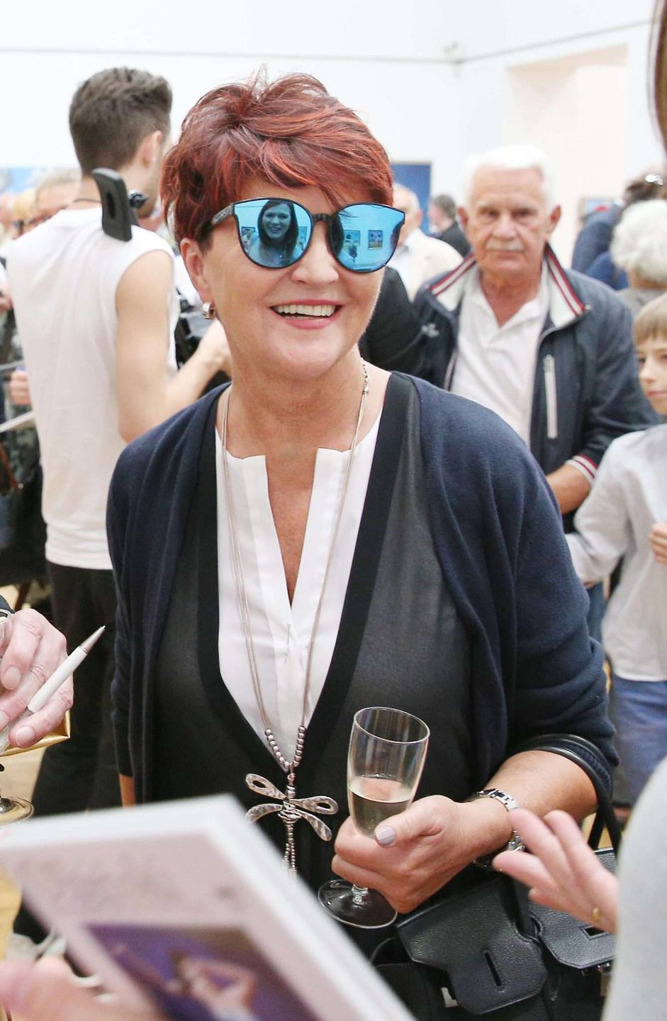 Jolanta Kwaśniewska w modnych okularach
