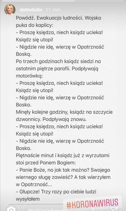 Dorota Szelągowska pokazała żart nawiązujący do epidemii 