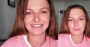Anna Lewandowska w bluzie z sieciówki. Nie była droga, ale z tak wielkim logo nie każdemu przypadnie do gustu