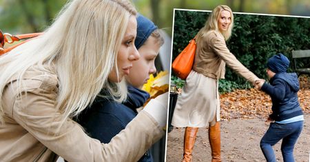 Małgorzata Opczowska na jesiennym spacerze z synkiem. Gwiazda "PnŚ" zaprosiła paparazzi do parku