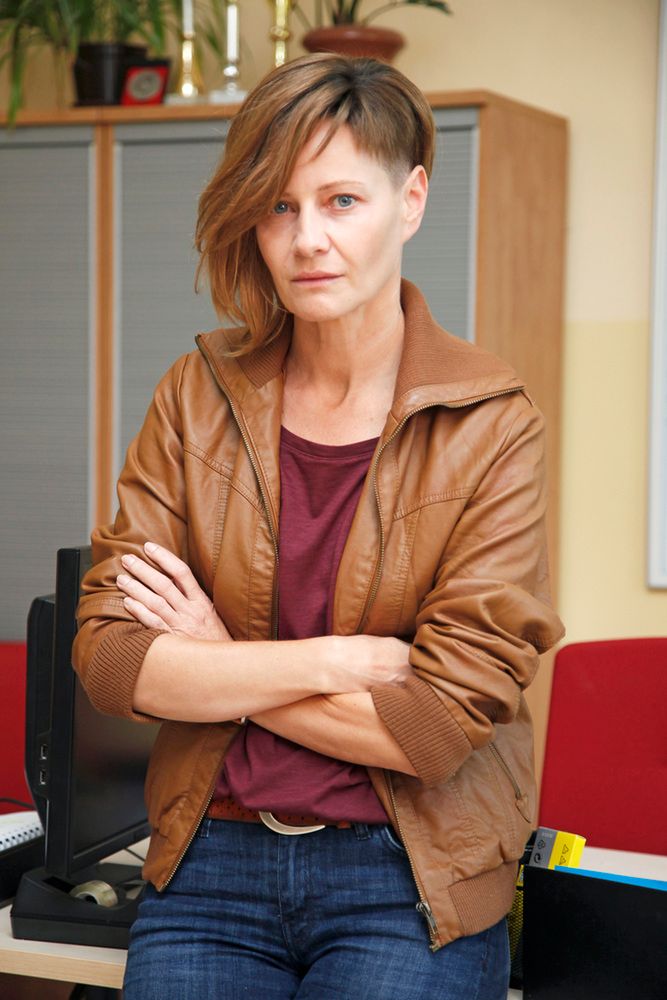 Małgorzata Kożuchowska na planie filmu Patryka Vegi. 