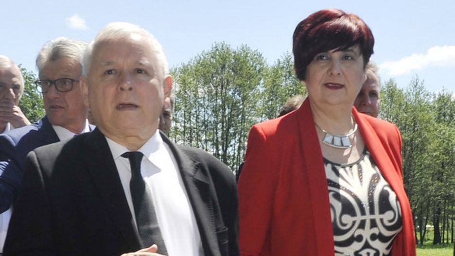 Jarosław Kaczyński i Krystyna Wróblewska