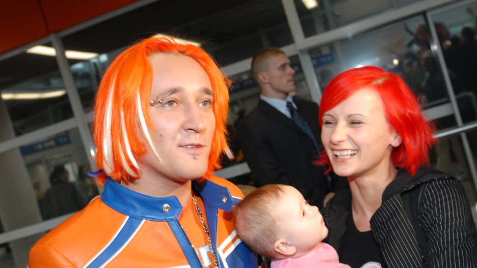 Etiennette Wiśniewska z mamą Anną Świątczak w 2011 roku