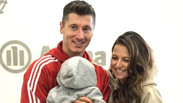 Robert Lewandowski z rodziną