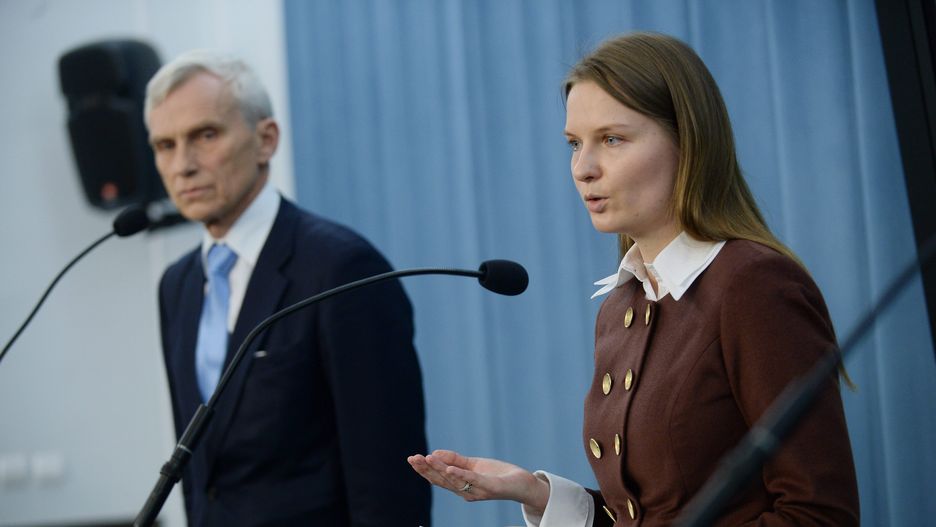Ludmiła Kozłowska i poseł PO Marcin Święcicki w Sejmie