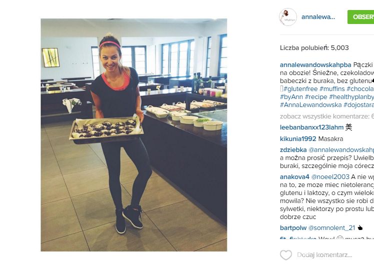 Anna Lewandowska na Instagramie