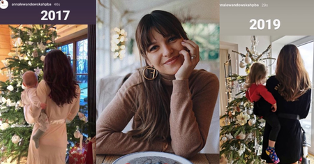 Anna Lewandowska pozuje z Klarą na tle choinki. Fani: "Prezentów z roku na rok CORAZ MNIEJ" (FOTO)