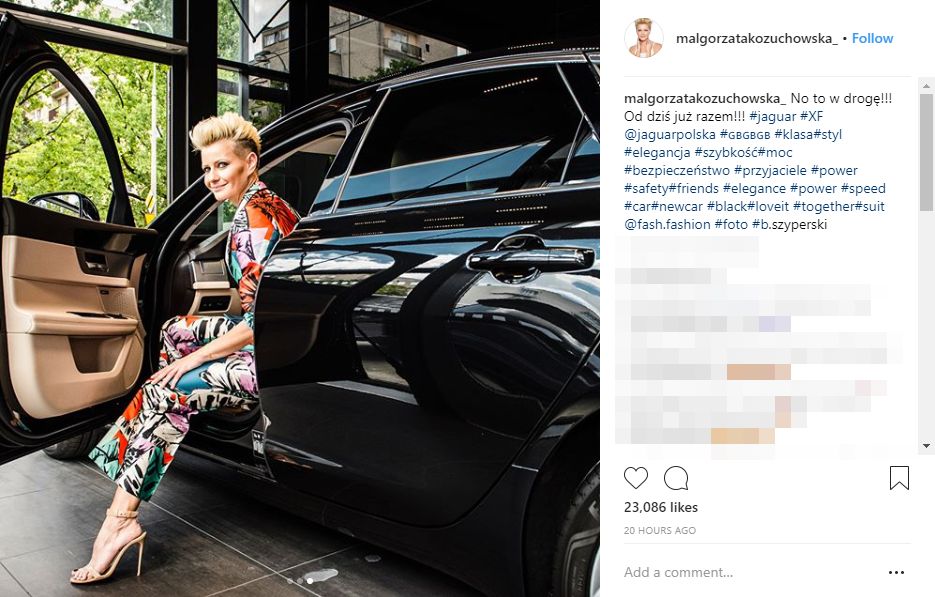 Małgorzata Kożuchowska chwali się nowym autem. To luksusowy jaguar