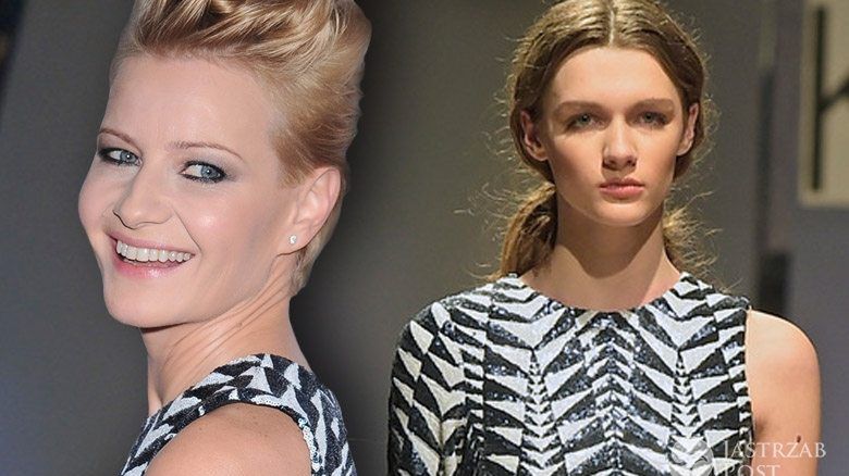 Małgorzata Kożuchowska w sukience Lidii Kality, premiera serialu "Druga szansa" (fot. ONS, AKPA)