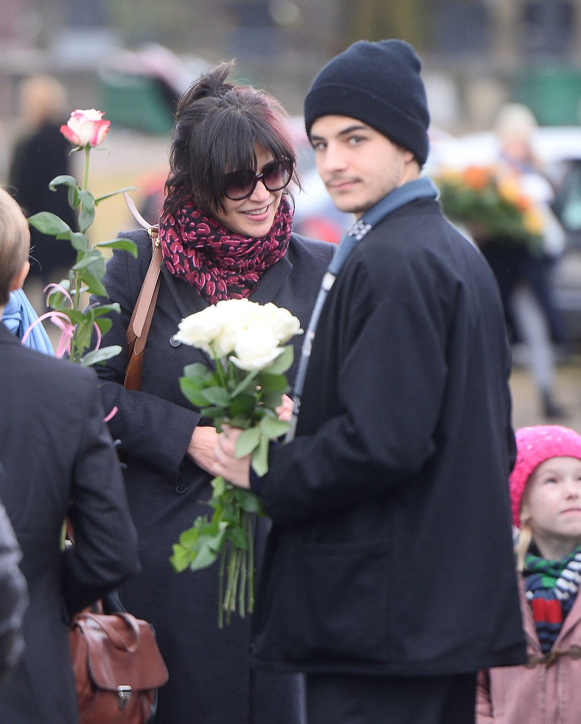 Sophie Marceau i Vincent na pogrzebie Andrzeja Żuławskiego