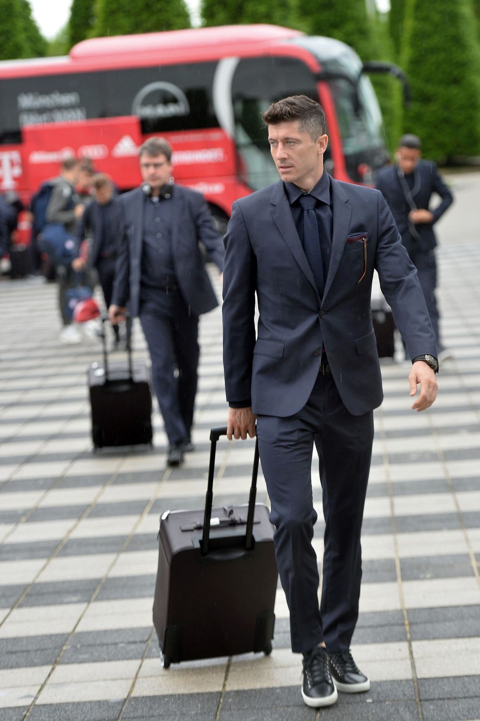Robert Lewandowski    - RealMadrid  vs Fc Bayern semi-final departure airport - Munich - 30.4.2018//BABIRAD_0954.00924 