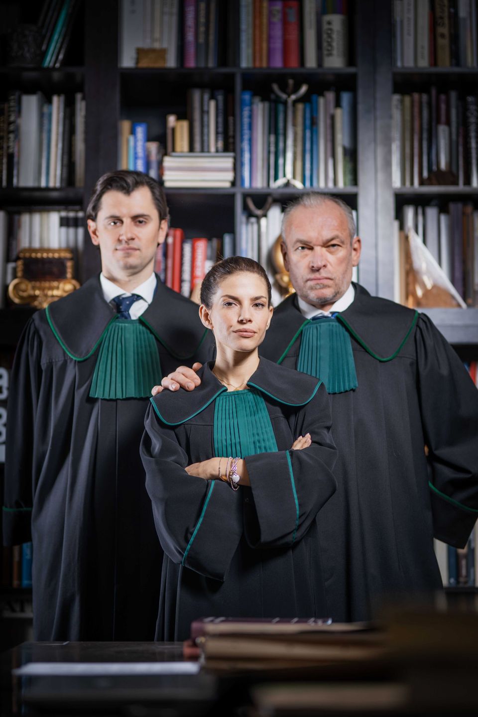 Zawsze warto Rafał (Bartłomiej Kotschedoff), Marta (Weronika Rosati), Witold Wardecki (Mariusz Bonaszewski)