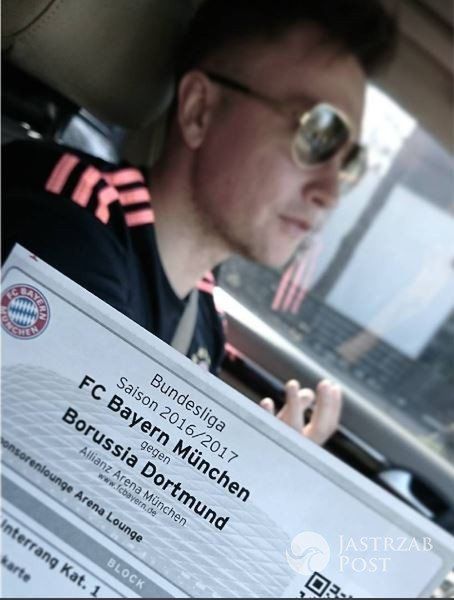 Kuba Wesołowski i Oliwier Janiak na meczu Roberta Lewandowskiego