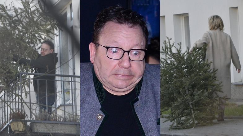 Zbigniew Zamachowski żegna wysuszoną choinkę, WYRZUCAJĄC ją z balkonu prosto w kierunku ukochanej małżonki (FOTO)