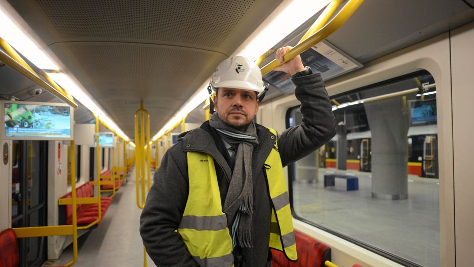 Rafał Trzaskowski na nowym odcinku II linii metra