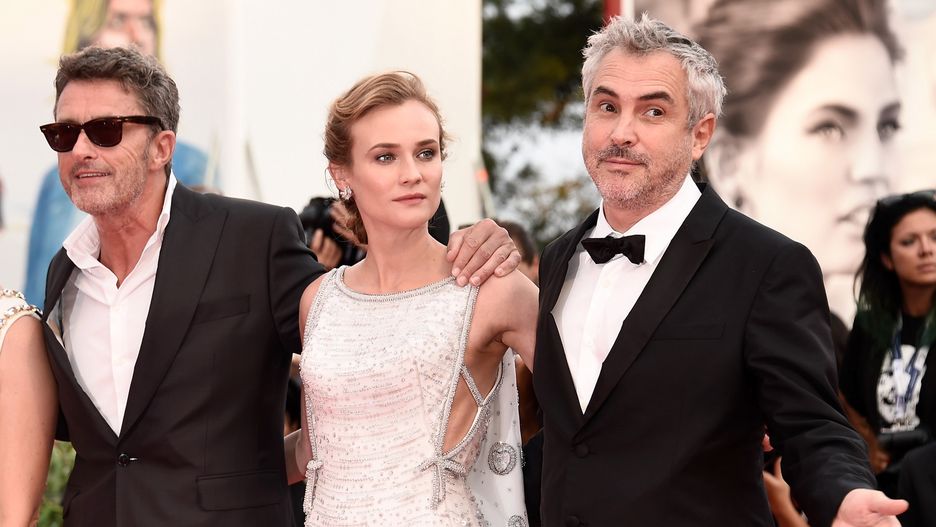 Paweł Pawlikowski, Diane Kruger i Alfonso Cuaron, Wenecja 2015 r.