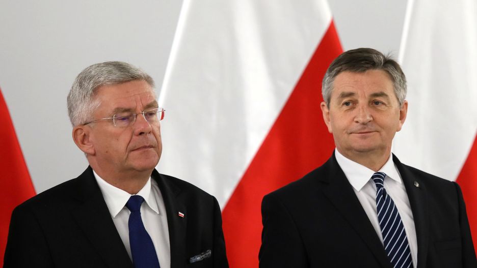 Stanisław Karczewski i Marek Kuchciński zaprzeczają "zimnej wojnie" między nimi