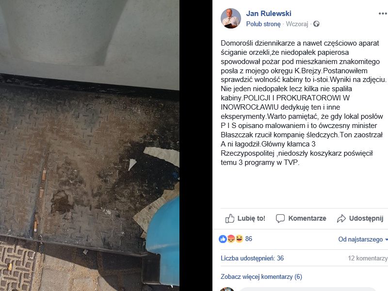 Wyniki eksperymentu senator Jan Rulewski opisał na facebooku 