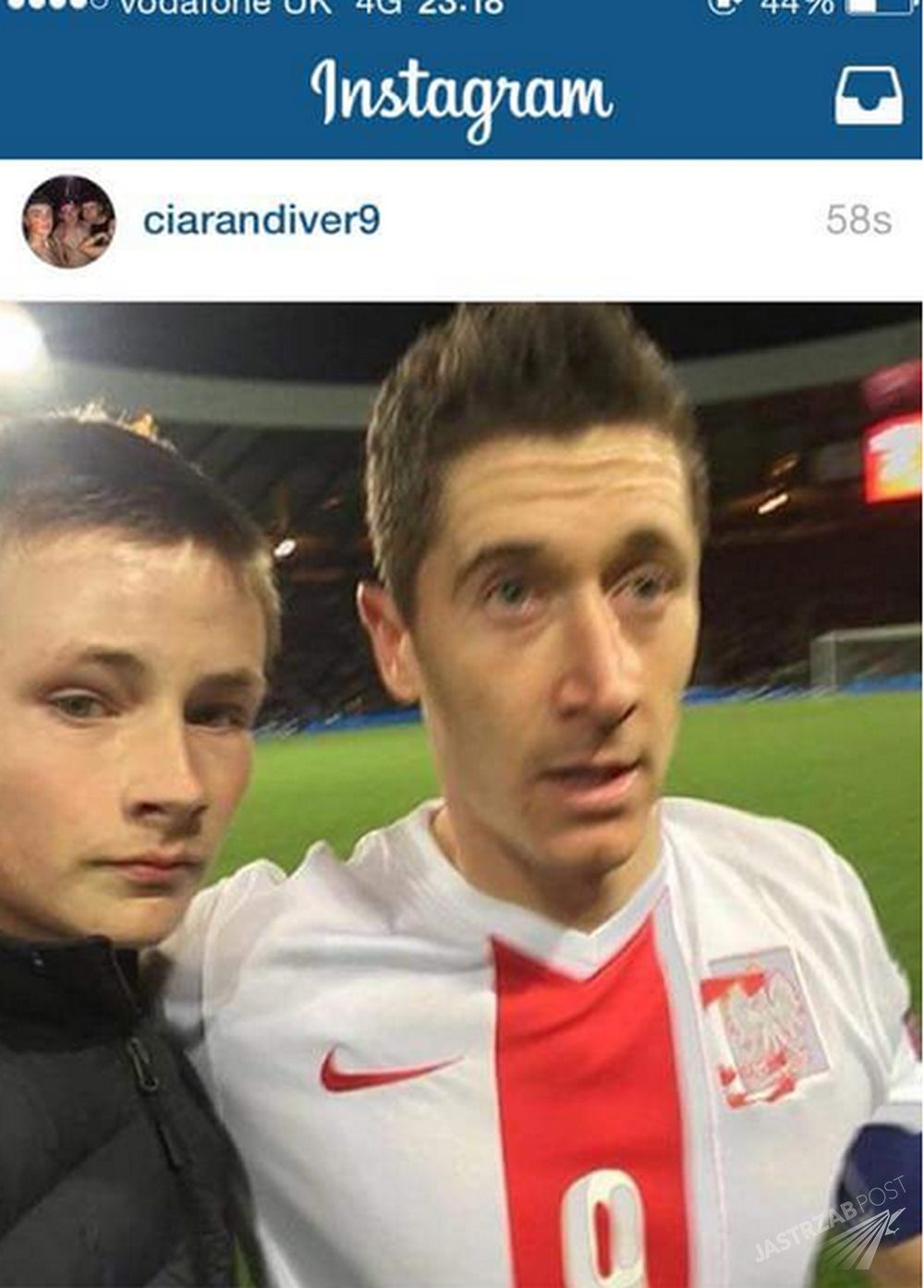 Selfie z Robertem Lewandowskim