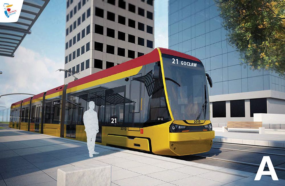 Warszawa. Mieszkańcy stolicy wybiorą wygląd 213 nowych tramwajów. Na zdjęciu jedna z propozycji
