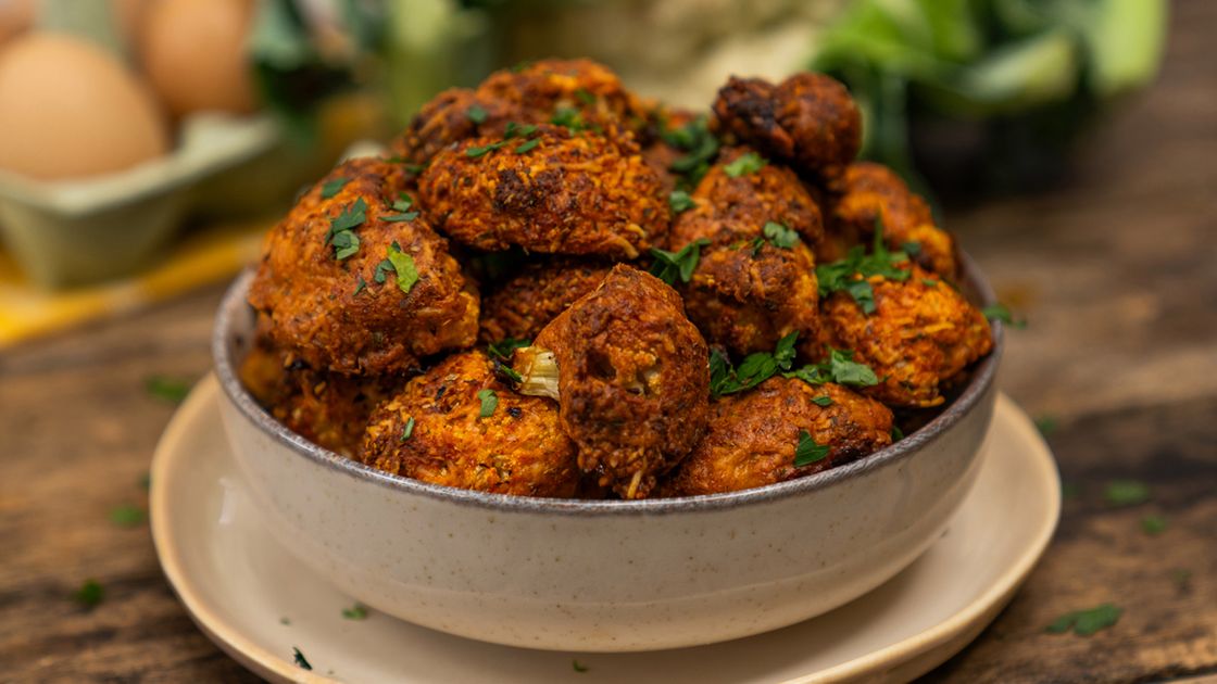 Kalafior w panierce z parmezanem- Pyszności