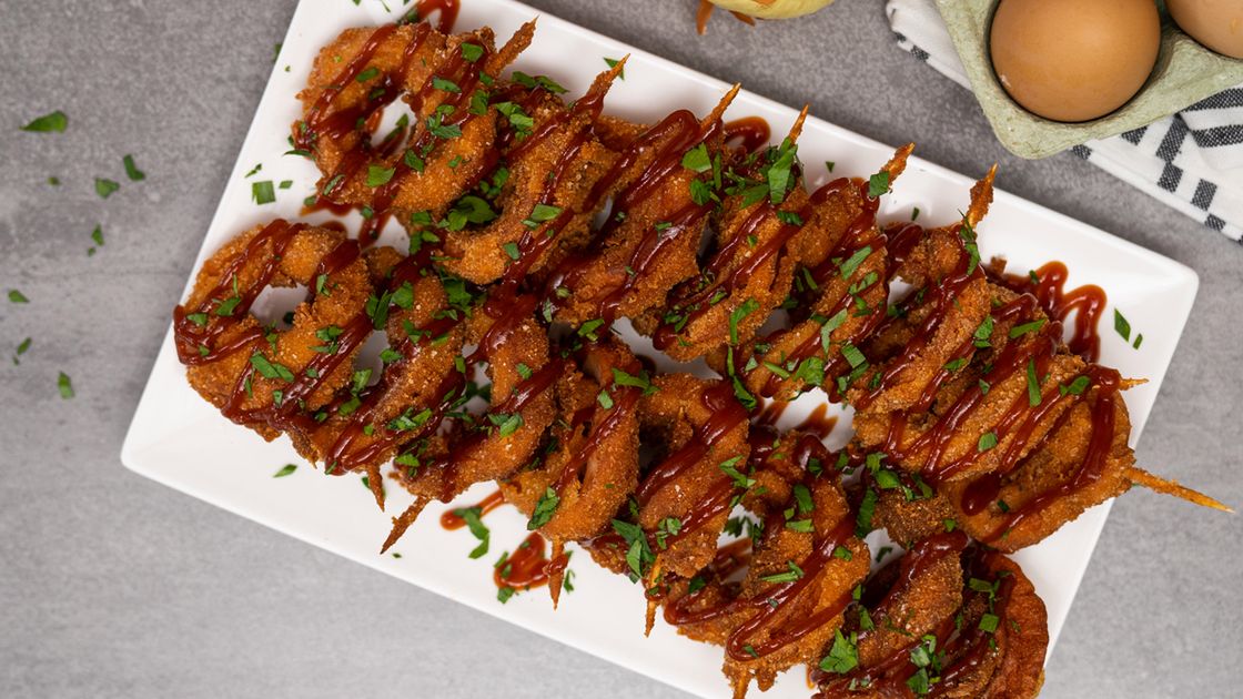 Chrupiące krążki z parówek- Pyszności