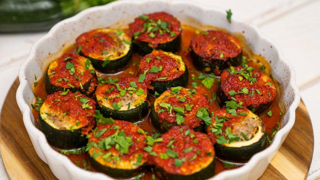 Cukinia faszerowana mięsem mielonym- Pyszności