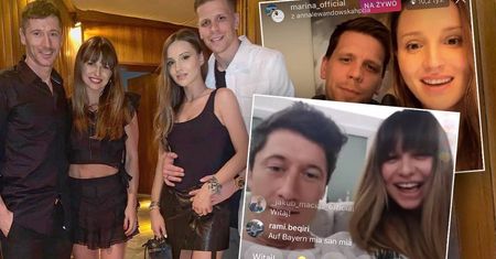 Marina zaprosiła Lewandowskich na live czata. Było o ciąży Ani, dzieciach i… tyciu. Żarcik gonił żarcik [WIDEO]