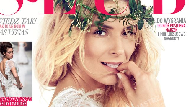 Halina Mlynkova w ślubnej sesji dla Gali