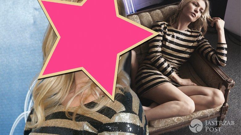 Polska gwiazda jak Kate Moss w sukience w paski
