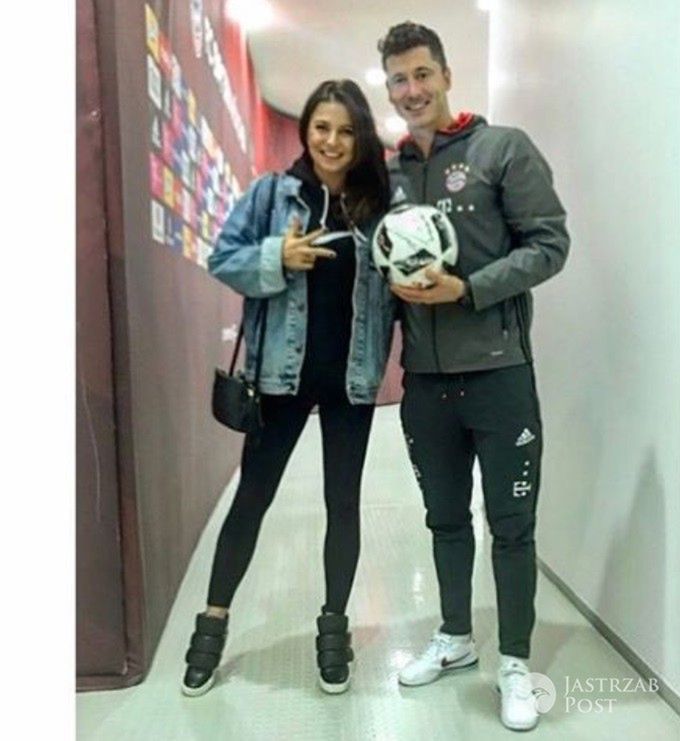 Anna i Robert Lewandowscy po meczu