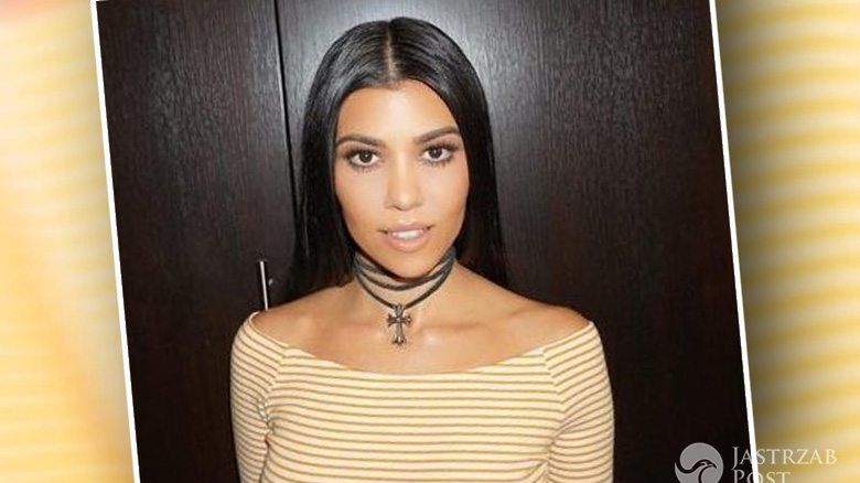 Kourtney Kardashian w topie w paski American Apparel (fot. Instagtram)