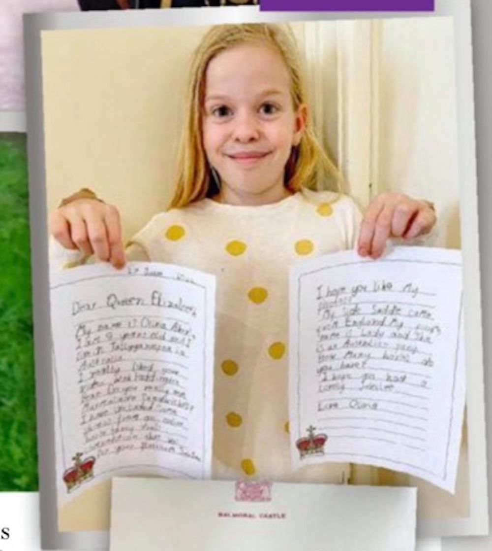 Olivia, która napisała list do królowej