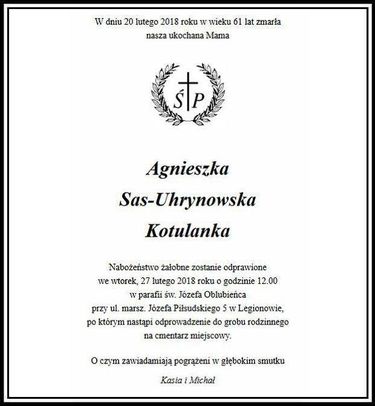 Agnieszka Kotulanka nie żyje – nekrolog opublikowany w Gazecie Wyborczej