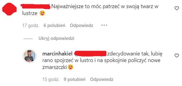 Marcin Hakiel o zmarszczkach