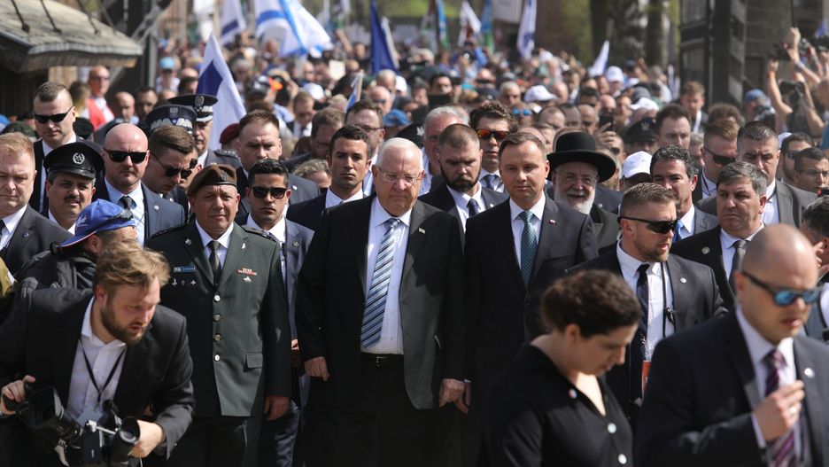 Prezydenci Polski i Izraela podczas Marszu Żywych 